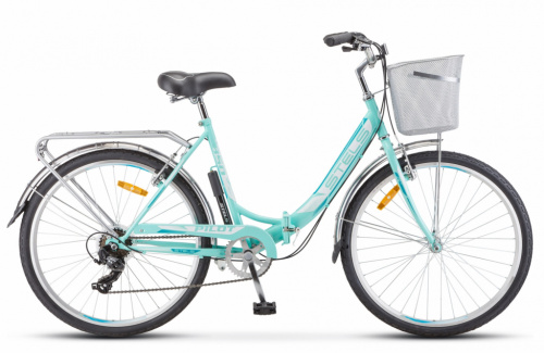Городской велосипед STELS Pilot 850 26 Z010 (2020) изумрудный + корзина (требует финальной сборки)
