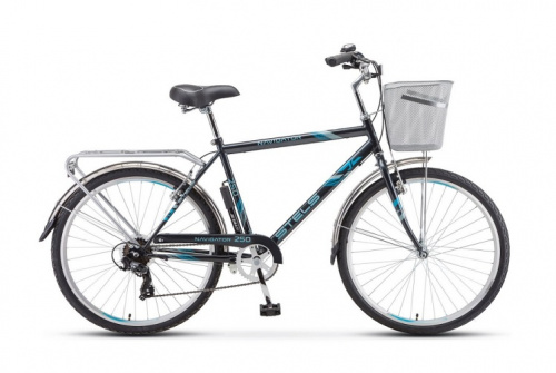 Городской велосипед STELS Navigator 250 Gent 26 Z010 (2018) +КОРЗИНА Серый