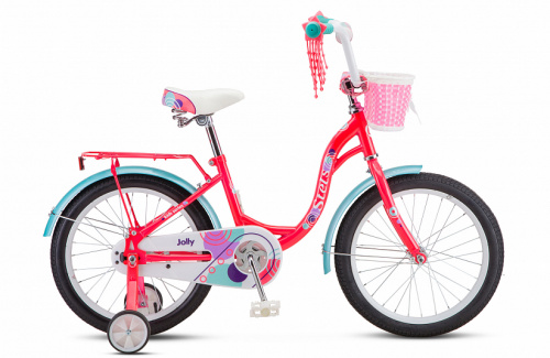 Детский велосипед STELS Jolly 18 V010 (2021) пурпурный/зеленый (требует финальной сборки)