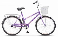 Городской велосипед STELS Navigator 200 Lady 26 Z010 (2020) фиолетовый + корзина (требует финальной сборки)