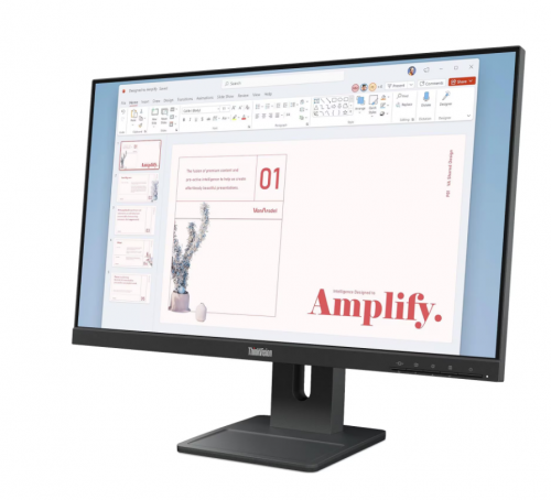 Монитор Lenovo 23,8" E24-40, 16:9, IPS, FHD, 4ms, 250cd, 100Hz, VGA, HDMI, DP, SPK, HAS фото 9