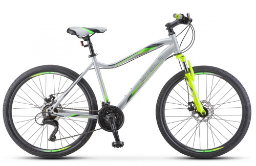 Велосипед Stels Miss 5000 MD 26 V020 (2021) 16" серебристый/салатовый (требует финальной сборки)