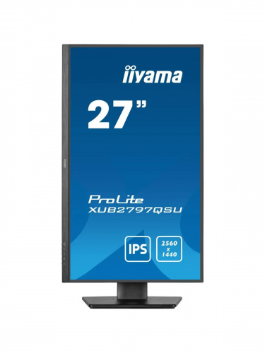 Монитор Iiyama 27" ProLite XUB2797QSU-B2 черный IPS LED 1ms 16:9 HDMI M/M матовая HAS Piv 1300:1 300cd 178гр/178гр 2560x1440 100Hz DP QHD USB 5.7кг фото 3