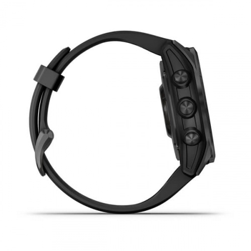 Умные часы Garmin Fenix 7s Solar 42 мм, серый с черным силиконовым ремешком черный фото 8