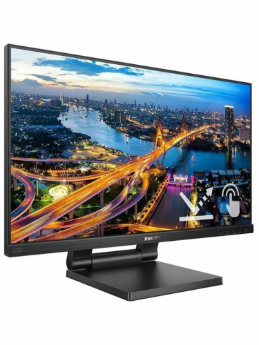 Монитор Philips 242B1TC 23,8" 1920х1080@75Гц IPS W-LED 16:9 SmoothTouch 4ms VGA HDMI DP 4xUSB3.0 50M:1 1000:1 170/160 250cd Tilt HAS Speakers Black