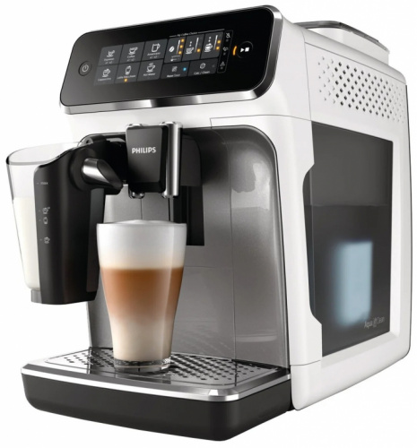 Кофемашина Philips EP3243 Series 3200 LatteGo, серебристый/белый
