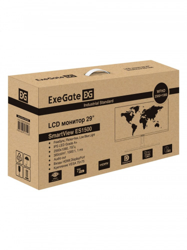 Монитор 29" ExeGate SuperView ES1500 {IPS 2560x1080 75Hz 1ms 21:9 300cd 1000:1 178/178 HDMI DisplayPort USB} [EX297302RUS] фото 6
