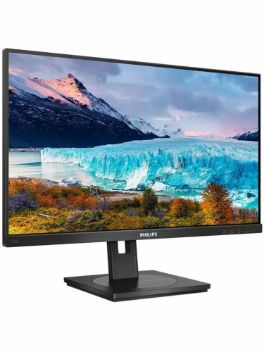 Монитор Philips 272S1M 27" 1920x1080, LED, 16:9, IPS, 250cd, 1000:1, 50M:1, 4ms, 178/178, VGA, DVI, HDMI, DP, USB 3.2, USB-B,  3*USB-A 3.2, 75Hz, Speakers, HAS, Pivot, Tilt, Swivel, Внутр, VESA, Black, 3y
