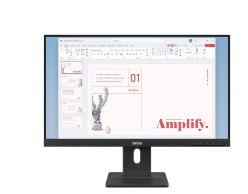 Монитор Lenovo 23,8" E24-40, 16:9, IPS, FHD, 4ms, 250cd, 100Hz, VGA, HDMI, DP, SPK, HAS фото 3