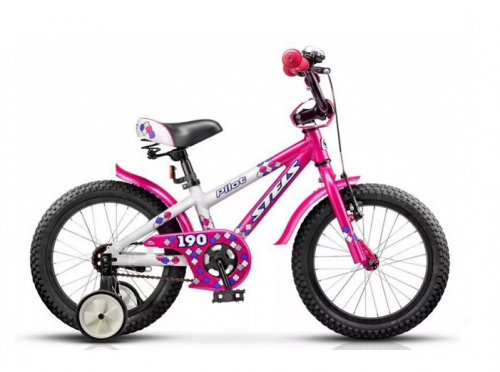 Детский велосипед STELS Pilot 190 16 V030 (2018) Фиолетовый/розовый/белый ALU