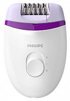 Эпилятор Philips BRE225 Satinelle Essential, белый/фиолетовый