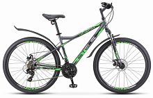 Горный велосипед STELS Navigator 710 MD 27.5 V020 (2020) 18" Антрацитовый/Зеленый/Черный (требует финальной сборки)