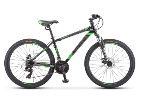 Горный (MTB) велосипед STELS Navigator 500 MD 26 F010 (2019) Чёрный/зеленый