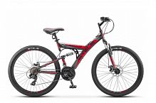 Горный (MTB) велосипед STELS Focus MD 26 21-sp V010 (2018) Чёрный/красный