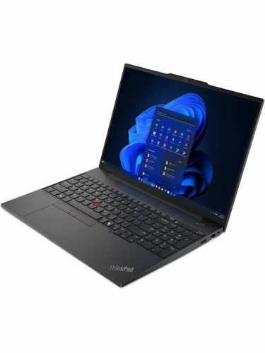 Ноутбук Lenovo ThinkPad E16 G2, 16" (1920x1200) IPS/AMD Ryzen 5 7535HS/16 ГБ DDR5/512 ГБ SSD/AMD Radeon Graphics/Без системы, Черный (21M5S0JY00)