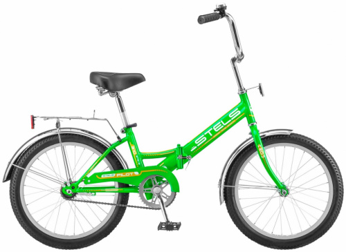 Городской велосипед STELS Pilot 310 20 Z011 (2018) зеленый/желтый (требует финальной сборки)