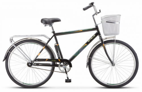 Городской велосипед STELS Navigator 200 Gent 26 Z010 (2020) Оливковый + корзина (требует финальной сборки)