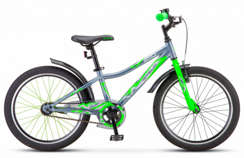 Подростковый горный велосипед STELS Pilot 210 20 Z010 (2021) серый/салатовый (требует финальной сборки)
