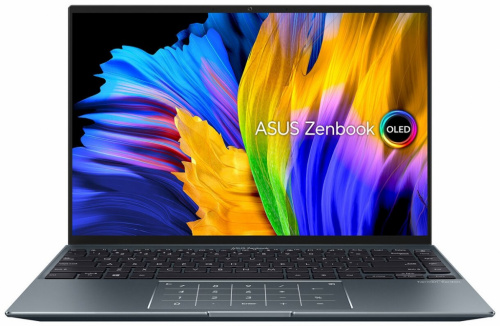 Ноутбук ASUS Zenbook 14X OLED UX5401EA-KN141T 14" (2880x1800, Intel Core i5 2.4 ГГц, RAM 16 ГБ, SSD 512 ГБ, Win10 Home), 90NB0UQ1-M004F0, Pine Grey