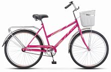 Городской велосипед STELS Navigator 200 Lady 26 Z010 (2020) малиновый + корзина (требует финальной сборки)