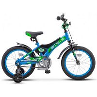 Детский велосипед STELS Jet 16 Z010 (2018) Голубой/зеленый (требует финальной сборки)