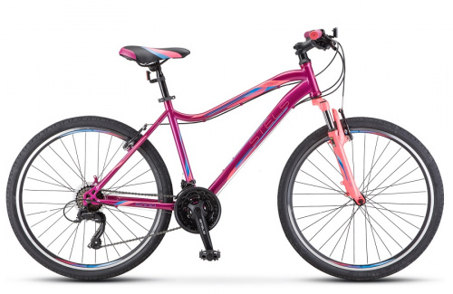Велосипед Stels Miss 5000 V 26 V050 (2021) 18" фиолетовый/розовый (требует финальной сборки)
