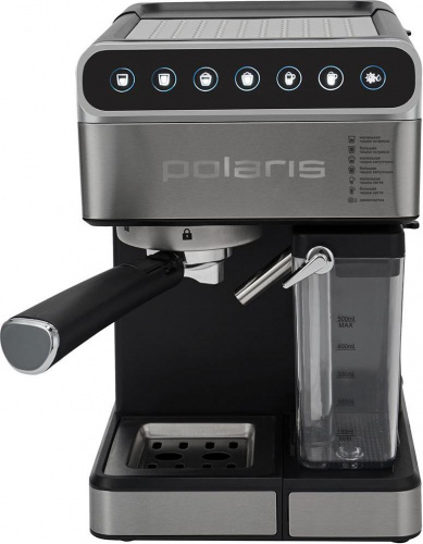 Кофеварка рожковая Polaris PCM 1535E Adore Cappuccino, нержавеющая сталь фото 2