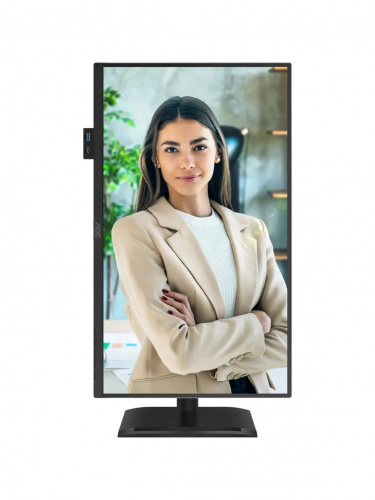 Монитор AOC 24P4U 23.8" 1920x1080 WLED 16:9 IPS 300cd, 1500:1, 20M:1, 4ms, 178°/178°, VGA, HDMI, DP, USB hub: USB3.2x3, USB-B3.2, USB-C(15W), 120Hz, Speakers, Tilt, Height, Swivel, Pivot, Internal, VESA, Black, 3y фото 4