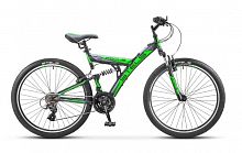 Горный (MTB) велосипед STELS Focus V 26 18-sp V030 (2018) Чёрный/зелёный (требует финальной сборки)