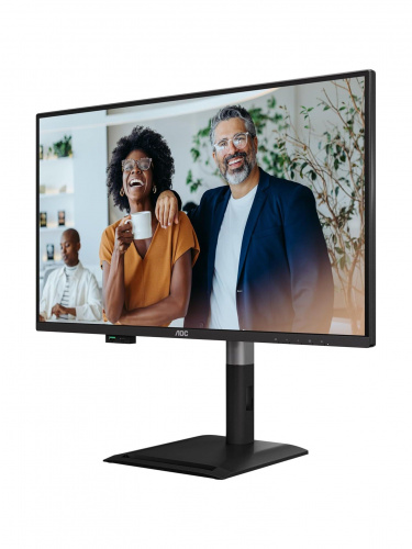 Монитор AOC Q27P4CV 27" IPS, 2560x1440, 120Hz, 4ms, 350сd/m, 1500:1 | HDMI(2.0), DP(1.4), Type-C(PD-96W), 4xUSB 3.2, RJ45 | HAS, Pivot, Swivel, InPSU, Speakers, Vesa 100, Black фото 2