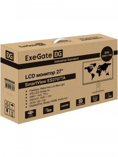 Монитор ExeGate 27" ES2707TA SmartView черный {IPS 2560x1440 75Hz 1ms} [EX296976RUS] фото 7