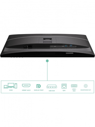 Монитор AOC Q27P4CV 27" IPS, 2560x1440, 120Hz, 4ms, 350сd/m, 1500:1 | HDMI(2.0), DP(1.4), Type-C(PD-96W), 4xUSB 3.2, RJ45 | HAS, Pivot, Swivel, InPSU, Speakers, Vesa 100, Black фото 6