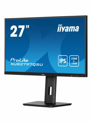 Монитор Iiyama 27" ProLite XUB2797QSU-B2 черный IPS LED 1ms 16:9 HDMI M/M матовая HAS Piv 1300:1 300cd 178гр/178гр 2560x1440 100Hz DP QHD USB 5.7кг