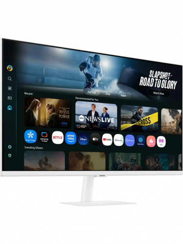 Монитор Samsung Smart monitor M7 S32FM703UI 32" (VA 16:9 3840x2160x60Hz 4ms 300cd 3000:1 178/178 1млрд HDMI USB-C(65W) 2*USB 2.0 Spk10W Tizen HDR10+ sRGB 99% Tilt WiFi5 BT5.2 VESA White ПультДУ) фото 2