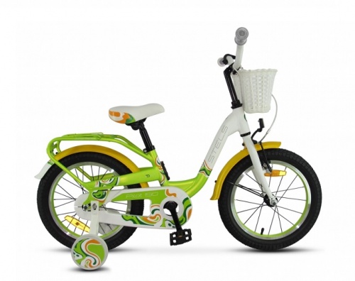 Детский велосипед STELS Pilot 190 16 V030 (2018) Зелёный/жёлтый/белый ALU
