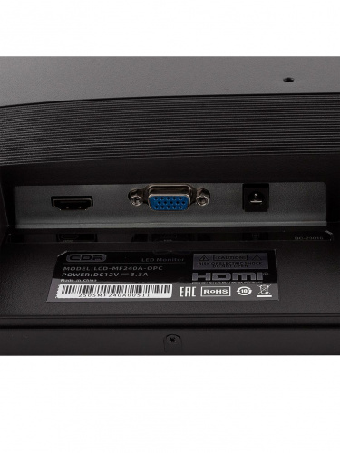 Монитор 23.8" CBR ME-2408, VA, FHD 1920x1080, 100Гц, 1*VGA, 1*HDMI, внешний БП, черный, кабель HDMI 1.5м в комплекте [LCD-ME2408-OPC] фото 4