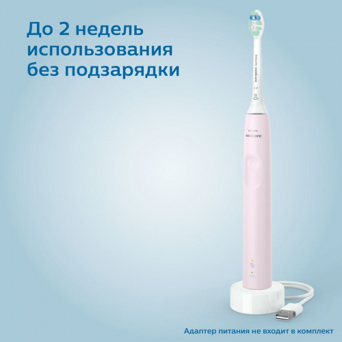 Электрическая зубная щетка Philips Sonicare 3100 HX3673, розовый фото 9