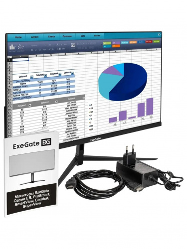 Монитор 23.8" ExeGate ProSmart EZ2400 {IPS 1920x1080 75hz 3-5ms 16:9 250cd 1000:1 178/178 D-Sub HDMI FreeSync Flicker-free VESA}[EX299031RUS] фото 7