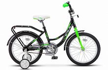 Детский велосипед STELS Flyte 16 Z011 (2021) Черный/салатовый (требует финальной сборки)