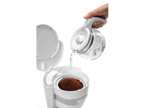 Кофеварка DELONGHI ICM14011.W, капельная, белый фото 3