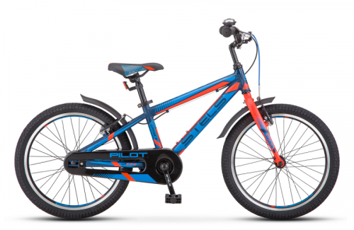 Детский велосипед STELS Pilot 250 Gent 20 V010 (2019) Тёмно-синий/неоновый-красный