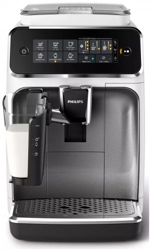 Кофемашина Philips EP3243 Series 3200 LatteGo, серебристый/белый фото 4