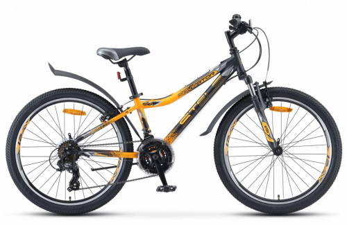 Подростковый горный велосипед STELS Navigator 410 V 24 V010 (2019) 12" черный/желтый (требует финальной сборки)