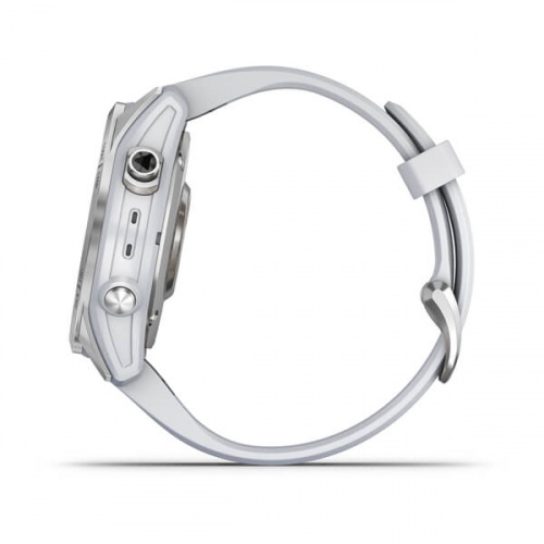 Умные часы Garmin Fenix 7s 42 мм, серебристый с белым силиконовым ремешком фото 11